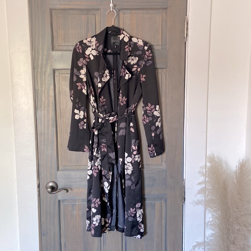 Floral Open Blazer / Trench